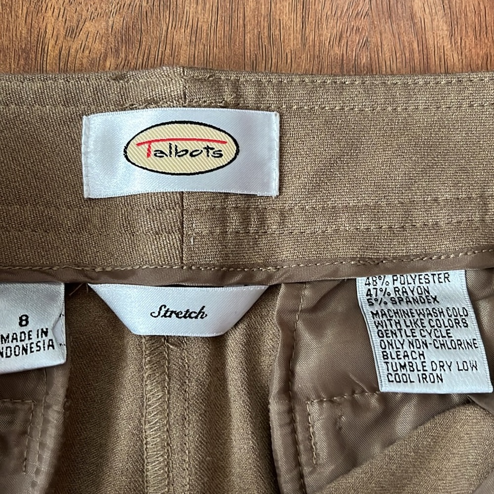 Like new Talbots light brown slacks - Picture 5 of 13